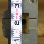 Total width of the knife holder and width of the mortice for the same