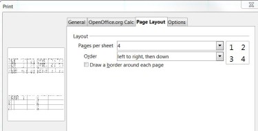Use the 4-into-one page print with 'left-to-right' selected