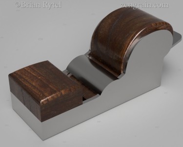 Render of Chariot plane in iron w/ walnut infill